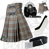 Battle Of Kilts Men’s Tartan Kilt Outfit – 7-Piece Scottish Set with Premium Accessories